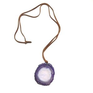 AGATE PURPLE STONE NECKLACE